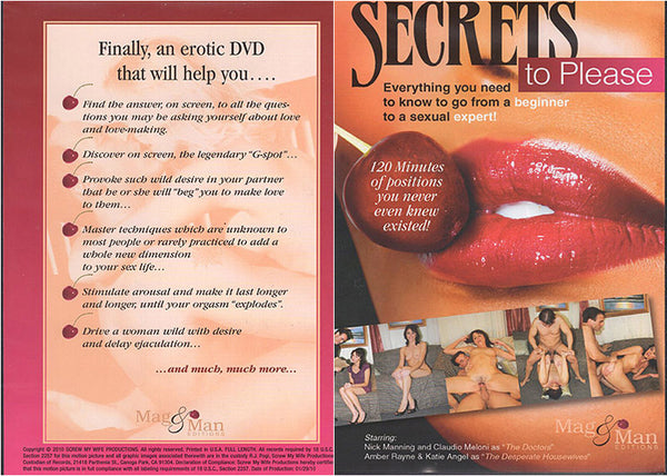 Secrets To Please Mag & Man Editions Sealed DVD on Clearance