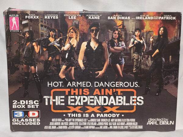 This Ain't The Expendables XXX 3D (2 Disc Set) Hustler - Parody  Large Display Box Actual Photo of the Item Shown