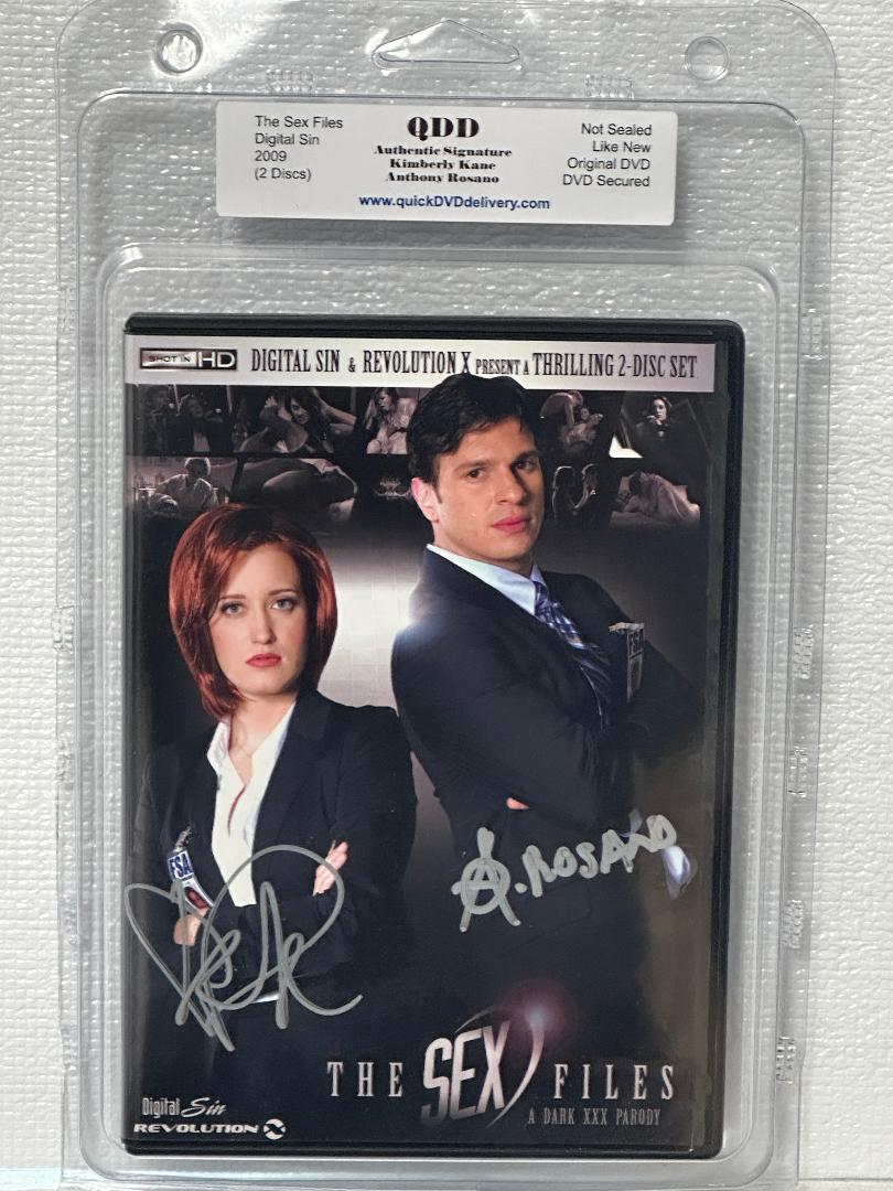 The Sex Files (signed by Kimberly Kane/Anthony Rosano) Original DVD and Cover