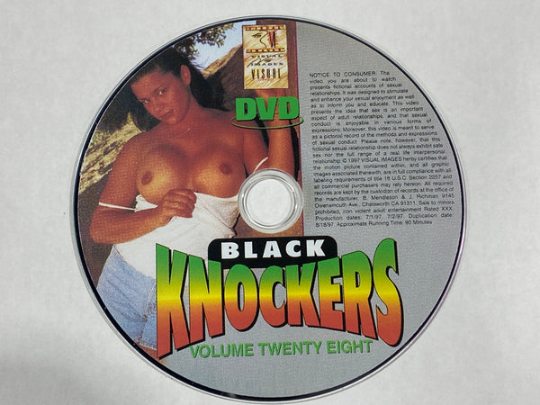 Black Knockers #28 Classic All Black Porn 70 minuteDVD in Sleeve (Rare)